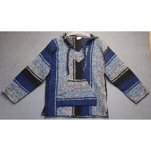 Mexican Poncho‎ Capucha With Soft Inner Lining Size Medium